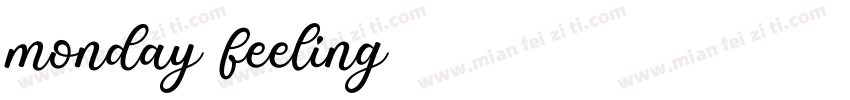 monday feeling字体转换